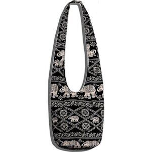 Crossbody Bag Thai Top Zip Hobo Sling Bag Handmade Hipster Messenger Bag